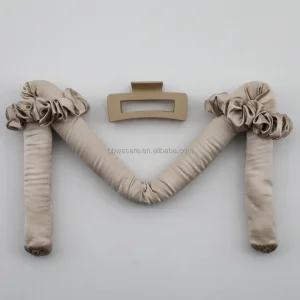 100% High Quality Satin No Heat Magic Heatless Hair Curlers Hair Roller Spiral Curls Styling Rollers Kit