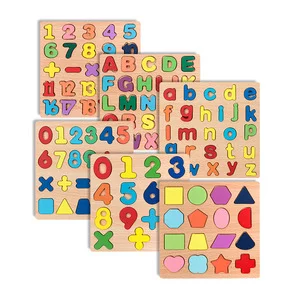 Childrens Wooden Letters Number Shape Board