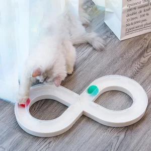 Fun Puzzle Interactive Pet Cat Toy Tunnel Play Cat Tracks Toy with Track Ball