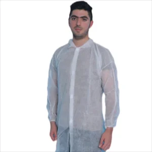 Bata de laboratorio desechable de color blanco, Spp, no tejida, protectora para trabajo