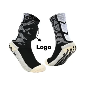 Wholesale Custom Logo Running Grip Socks Thickened Towel Bottom Soccer Football Non Slip Sports Grip Socks