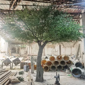 Hight Quality Fiber Glass Custom High Simulation Plastic Outdoor Indoor Large Artificial Fake Olive Tree