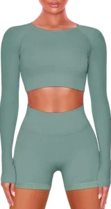 2 Pieces Long Sleeve Yoga Outfits