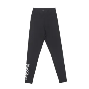 China Women's glitter logo print solid basic legging Manufacturer, Suppliers