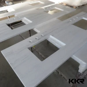 Customized Size Hotel Artificial Marble Solid Surface Vanitytop