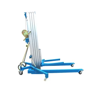 3.5m 5m 6.5m 7.9m 350kg Aluminum Manual Winch Genie Type Small Material Lift with CE ISO