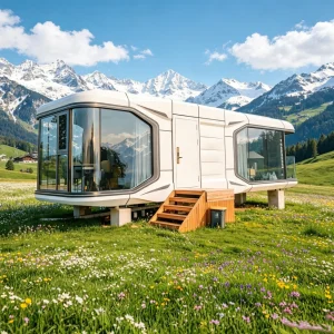 Explosive Models Stylish Mobile Prefab Modular Space Capsule House for Hilltop Villa