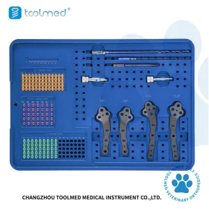 Titanium Veterinary Orthopedic Implants Composite Holes Tplo Bone Plate Instrument Set