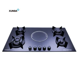 Xunda 90CM Cooking Appliances Glass Top Built in 5 Burners Stove 4 Gas 1 Single Electric Infrared Induction Ceramic Cooker Hob