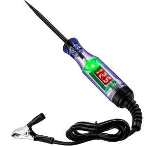 Car Test Light Automotive 3-48V Digital LED Circuit Voltage Tester Auto Led Light Tester Car Circuit Voltage Tester