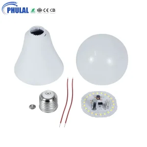 Phulal Factory SKD LED Bulb Parts Raw Material Direct Price 2 Years Warranty A Shape 5W-24W PP E27 B22 SKD LED Lighting Bulb