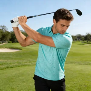 Bordado Personalizado Camisa Polo Masculina de Golfe Manga Curta Roupas de Golfe