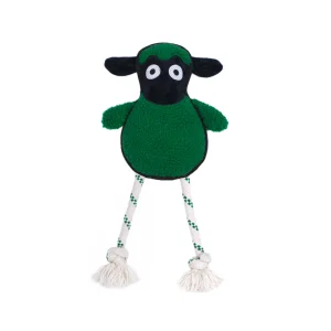 Green Sheep Suede Dog Plush Toy