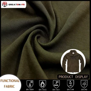 En11611 Fr OEM/ODM Flame Retardant 210GSM~230GSM Single Jersey Modacrylic Tencel Fabric for Functional T-Shirt