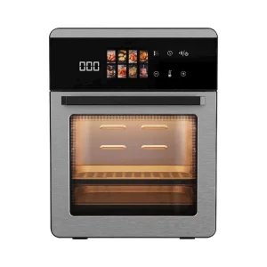 High Quality Classic Square Stainless Steel Touch Screen LCD Display Electric Air Fryer Oven 16L for Household Outdoor 1 Year
