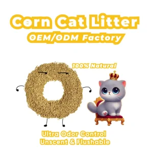 OEM Factory Price Best Natural100% Eco-Friendly Corn Flushable Original Sand Pure Plant Cat Litter