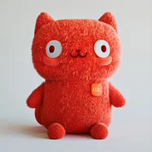 Manufacturer Wholesale High Quality EN71 Red Cat Plush Doll Stuffed Animal Toys for Gifts
