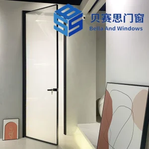 Chinese Supplier Factory Direct Sale Handles Price Thermal Break Current Season Customizable Aluminum Casement Door for Balcony/Bathroom/Toilet/Bedroom/Study