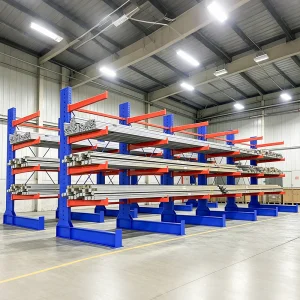 Single Sided Cantilever Rack Custom Size Industrial Warehouse Steel Shelving