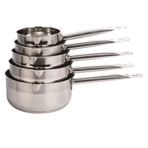 5 PCS Induction Gas Stove Stainless Steel Cooking Pots Milk Pots Cookware Sauce Pan Set