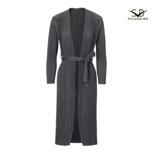Wholesale Women's Pleated Long Belted Coat Factories, Products