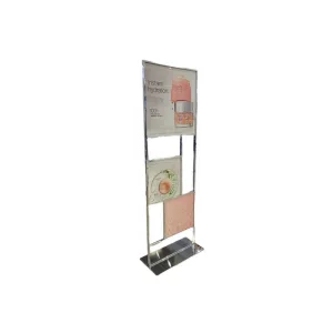 Shopping Mall Sales Promotion Stands Floor Type Metal Display Prop Poster