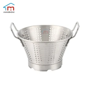 Xiangsheng Kitchenware Stainless Steel Round Basket Colander Wash Fruit Wire Mesh