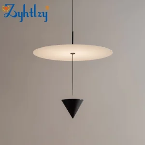 Minimalist Adjustable Black LED Pendant