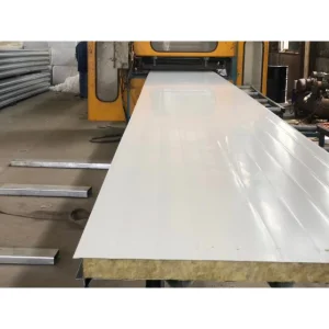 Roof Insulated Rock Wool Sandwich Panel with Galvanized Steel Core Customizable Colors