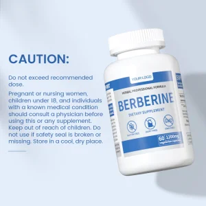 Premium Supplement for Blood Sugar Control &Colon Sensitivity 1200mg Berberine HCl Capsules Gut Flora &amp; Weight Management 30 Day Supply Berberine