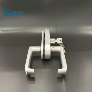 Modern Stainless Steel Glass Door Pull Handle Lock Set