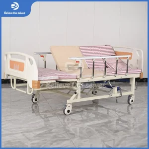 C07-1 Medical Bed Home Nursing Bed Height Adjustbale Foldable Manual Patient Nursing Care Hospital Bed