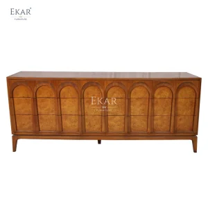 Modern Solid Wood Dining Room Sideboard Multi-layer Storage Cabinet Suitable for Kitchen and Home