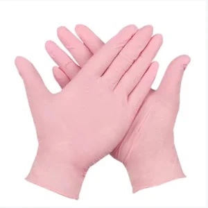 Disposable Nitrile Pink Gloves Chemical Resistant Powder-Free Latex-Free, Guantes Nitrilo. Gants