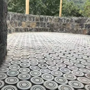 Dark Grey Limestone Paver, Tumbled Blue Stone Cobblestone