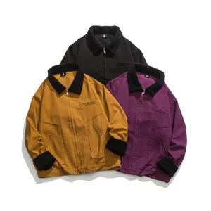 OEM ZD turn down corduroy collar mens bomber jacket Supplier, Companies