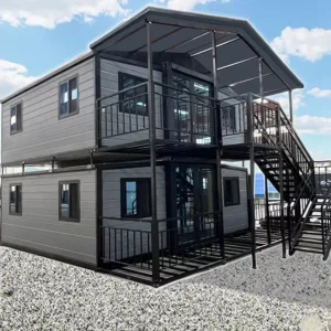 Modern Steel Extendable Expansion House Fully Equipped with Living Room Wooden Material for Office Building Application