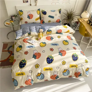 Hot Sale Custom Cartoon Characters Kids Double Faced Velvet Warm Comforter Bedding Sets