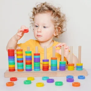 Color Sorting Stacking Toys Rainbow Rings