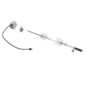 Multi-Purpose Outdoor Kitchen Barbecue Gas Charcoal Grill Cooking Accessory Corrosion-Resistant SUS304 Motor Rotisserie Kit