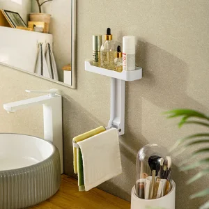 Factory Wall Mounted Storage Rack Draining Rack Foldable with Hooks