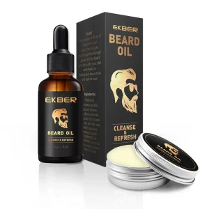 Beard Growth Serum and Balm Set for Men's Grooming