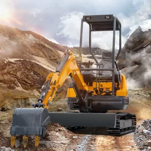 2.5 T Miniature Backhoe Excavadora Mini Hydraulic Crawler Small Size Wheel Construction Backhoe Garden Household Farm Greenhouse /Towable Electric /Excavator