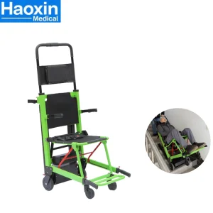 Durable Electric Wheelchair with Exceptional Stair Climbing Features Motorized Stair Stretcher Safety Lock System &amp; Anti-Slip Belt for Patient Transport
