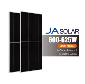 Ja 580W 600W 620W Half Cell Wholesale Poly PV Fold Flexible Black Monocrystalline Polycrystalline Photovoltaic Module Mono Solar Energy Sun Power Panel