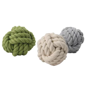 D KING Wholesale Ball on Rope Knot Chew Tug Pet Toy