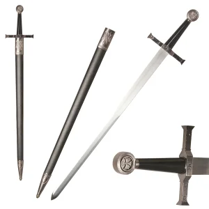 Exquisite Silver Decoration Stainless Steel Blade Cosplay Replica Sword for Anime Conventions