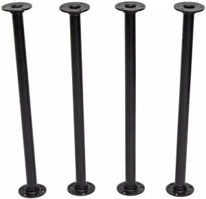 DIY Industrial Coffee Table with Black Cast Iron Pipes