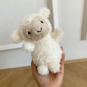 Mini Oveja de Peluche Curly Blanca, Linda Oveja de Peluche