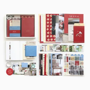 Handbook Stationary Set A6 Color 128 Sheets Notebook Gift Set Scrapbooking Journal DIY Kit